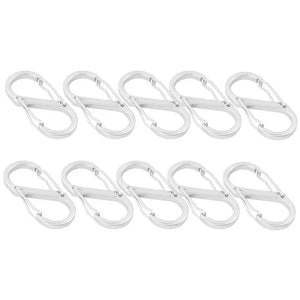 10Pcs S-shaped Carabiner Set Double Snap Hook For Keys Outdoor Camping EDC Climbing Backpack Clasps Spring Keychain Karabiners