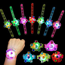 Load image into Gallery viewer, 5/10/20Pcs LED Luminous Spinner Bracelet Kids Birthday Party Favors Pinata Goodie Bag Filler Guests Gift Toy Christmas Halloween
