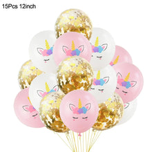 Load image into Gallery viewer, 1Set Rainbow Unicorn Balloon 32 inch Number Foil Balloons 1st Kids Unicorn Theme Birthday Party Decorations Baby Shower Globos
