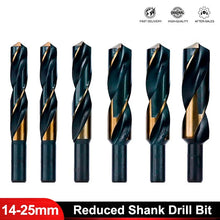 Load image into Gallery viewer, HSS Twist Drill Bit with Reduced Shank 14 16 18 20 22 25mm Diameter Hole Saw Cutter for Metal Drilling Tool
