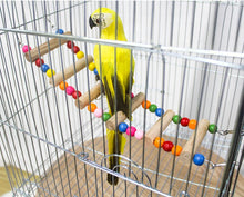 Load image into Gallery viewer, Bird Parrot Toys Colorful Hanging Cage Climbing Ladders with Natural Wood Parrots Suspension Bridge Swing Toys Bird Toy Supplies
