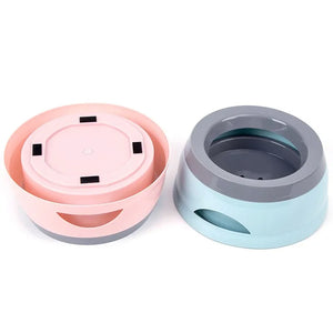 VZZ Pet Dog Bowls Floating Not Wetting Mouth Cat Bowl No Spill Drinking Water Feeder Plastic Portable Dog Bowl  dog accessories