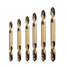 Load image into Gallery viewer, 6Pcs HSS Auger Drill Bits Double-headed Bit 3mm 3.5mm 4mm 4.5mm 5mm 6mm Head For Stainless Steel Iron Aluminum Drilling Tools
