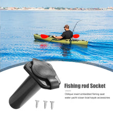 Load image into Gallery viewer, Kayak Mount Outdoor Fishing Rod Mounting Bracket Multi-purpose Fishing Rod Holder Insert Socket Boat Canoe Equipment
