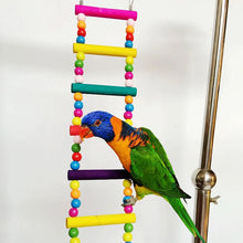 Load image into Gallery viewer, Bird Parrot Toys Colorful Hanging Cage Climbing Ladders with Natural Wood Parrots Suspension Bridge Swing Toys Bird Toy Supplies
