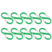 Load image into Gallery viewer, 10Pcs S-shaped Carabiner Set Double Snap Hook For Keys Outdoor Camping EDC Climbing Backpack Clasps Spring Keychain Karabiners
