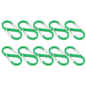 10Pcs S-shaped Carabiner Set Double Snap Hook For Keys Outdoor Camping EDC Climbing Backpack Clasps Spring Keychain Karabiners