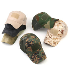 Load image into Gallery viewer, Outdoor Multicam Camouflage Adjustable Cap Mesh Tactical Airsoft Fishing Hunting Hiking Basketball Snapback Hat
