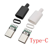 Load image into Gallery viewer, 5Pcs TYPE C USB 3.1 24 Pin Male Plug Welding Connector Adapter with Housing Type-C Charging Plugs Data Cable Accessories Repair
