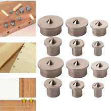 Load image into Gallery viewer, Woodoworking Tools 1/4 Dowel Tenon Center Set Woodworking Top Locator Roundwood Punch Wooden Furniture Centering Point Drilling
