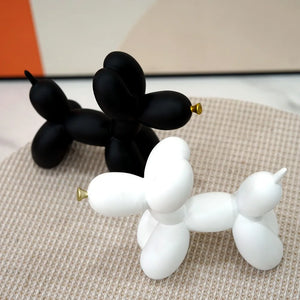 Vilead Graffiti Balloon Dog Sculpture Black White Puppy Figurines Modern Decoration Pink Room Bedroom Tabletop Living Bathroom