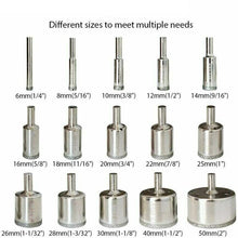 Load image into Gallery viewer, 10/15pcs Set Tile drill bit Set Diamond Coated  Tile Marble Glass Ceramic Hole Saw Drilling Bits Power Tools Accessories
