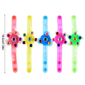 5/10/20Pcs LED Luminous Spinner Bracelet Kids Birthday Party Favors Pinata Goodie Bag Filler Guests Gift Toy Christmas Halloween