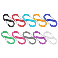 Load image into Gallery viewer, 10Pcs S-shaped Carabiner Set Double Snap Hook For Keys Outdoor Camping EDC Climbing Backpack Clasps Spring Keychain Karabiners
