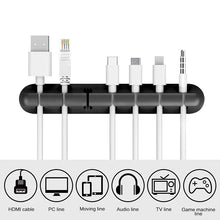 Load image into Gallery viewer, 3/5/7 Clips Cable Winder Desktop Self Adhesive USB Charging Cable Holder Wire Wrapped Cord Table Organizer Office Supplies
