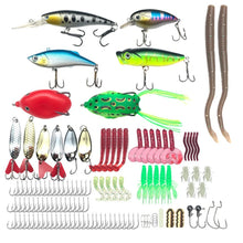 Load image into Gallery viewer, 18/33/78pcs Fishing Lure Set Mixed VIB Lure Kit Soft Hard Jig Spoons Lure Minnow Popper Hooks All Fishing Tackle Accessory Pesca
