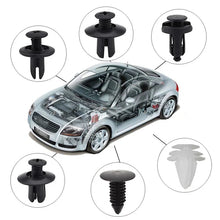 Load image into Gallery viewer, 100PCS Mixed Auto Fastener Clip Car Body Push Retainer Pin Rivet Bumper Door Trim Panel Retainer Fastener Kit Universal  Tools
