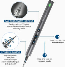 Load image into Gallery viewer, Mini Electric Screwdriver, 12/50/62/120 in 1 Rechargeable Cordless Precision Power Screwdriver Set, LED Lights, Magnetic Mat
