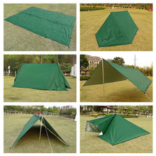 Load image into Gallery viewer, 4x4m 4x3m 3x3m 19 Hang Points Tent Tarp Survival Sun Shelter Shade Canopy Outdoor Backpacking Waterproof Camping Awning SunShade
