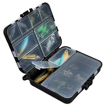 Load image into Gallery viewer, Portable Composable Space Plastic Fishing Tackle Box 2 Layers 12 Individual Spacer Container Bait Hook Tool Storage Pesca Case
