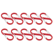 Load image into Gallery viewer, 10Pcs S-shaped Carabiner Set Double Snap Hook For Keys Outdoor Camping EDC Climbing Backpack Clasps Spring Keychain Karabiners
