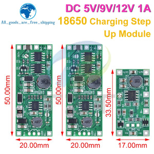 DC 5V 9V 12V Charging Step Up Booster Module for 18650 Lithium Battery UPS Voltage Converter Protection