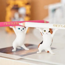 Load image into Gallery viewer, Kawaii Cats Pen Holder Funny Cat Doll Ornaments Plastic Crafts Earphone Support For Room Office Desk Home Decoration Accessories
