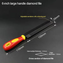 Load image into Gallery viewer, 1Pcs 6/8inches Diamond-Shaped Files Saw Files Hand Saw For Sharpening Straightening Wood Carving Metal Glass Grinding Tool
