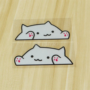 DXYMOO 1 Pair Cute Cat Car Stickers Waterproof Motocross Auto Truck Window Body Decal Reflective