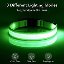 Load image into Gallery viewer, LED Luminous Dog Collar Adjustable Flashing USB Charging Glowing Collar Night Light Harness For Big Medium Small Dogs Pet Items
