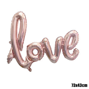 Heart Shaped Background Wall Foil Balloon Love Letter Balloons for Wedding Party Happy Valentines Day Home Decoration Supplies