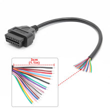 Load image into Gallery viewer, 10/30cm 16pin Female to Male DIY OBD 2 OBD2 Auto Extension Cable Automotive Car Diagnostic auto Tool Scanner OBDII Connector
