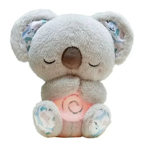 Baby Plush Doll Breathing Bear Newborn Soothing Sleep Playmate Otter Toy Kids Music Sleeping Companion Sound Light Doll Toy Gift