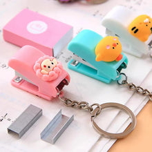 Load image into Gallery viewer, Cute Mini Animal Stapler Creative Portable Book Binding Machines Keychains School Supplies Office Accessories Stationery Gifts
