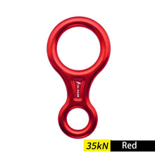 Load image into Gallery viewer, 35KN Rock Climbing Carabiner Figure 8 Rappelling Rope Descender Aluminum Figure Belay Device Abseiling Downhill Equipment
