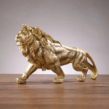 Load image into Gallery viewer, Golden Lion King Resin Ornament Home Office Desktop Animal Statue Decoration Accessories Living Room Home Decoration Ornament
