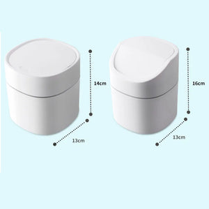 Mini Small Waste Bins Desktop Garbage Basket Home Table Plastic Trash Can Office Supplies Dustbins Sundries Barrel Box