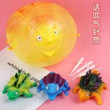 Load image into Gallery viewer, 3PCS Kids Funny Dinosaur Animals Inflate Vent Balls Toy Squeeze Soft Ball Balloon Outdoors Party Sports Cute Funny Games Gift
