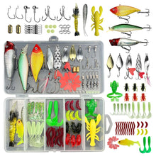 Load image into Gallery viewer, 18/33/78pcs Fishing Lure Set Mixed VIB Lure Kit Soft Hard Jig Spoons Lure Minnow Popper Hooks All Fishing Tackle Accessory Pesca
