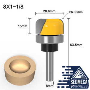 1-1/8" Diameter Bowl & Tray Router Bit - 8mm" 6mm Shank. SEDMECA EXPRESS. Hand Tools & Equipments.