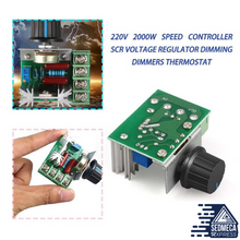 Load image into Gallery viewer, 1PC 220V 2000W SCR Speed Controller Voltage Electronic Mold Voltage Regulator Module
