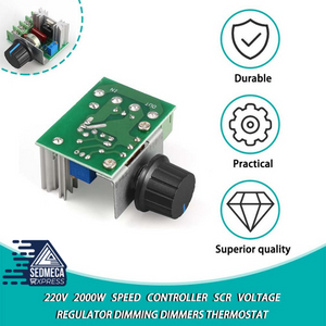 1PC 220V 2000W SCR Speed Controller Voltage Electronic Mold Voltage Regulator Module