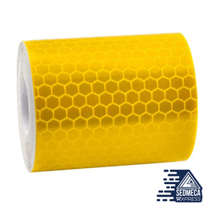 Reflection tape works great for home safety, stairs, road markings, trailers, mailbox, motorcycle, bike, clothes, etc. Making them more visible in the dark to avoid accidents. Sedmeca Express.  Personal Protective Equipment.
