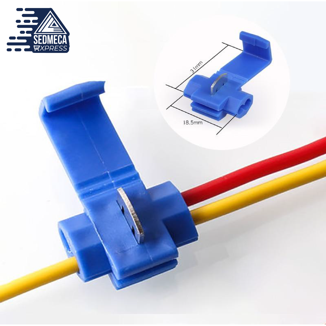 10PCS/20PCS Wire Connector Scotch Lock Snap AWG22-10 Without Breaking Cable Insulated Crimp Quick Splice Electrical Terminals. Sedmeca Express. Instrumentation and Electrical Materials.