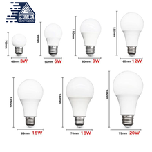 Load image into Gallery viewer, 10pcs LED Bulb Lamps E27 AC220V 240V Light Bulb Real Power 20W 18W 15W 12W 9W 5W 3W Lampada Living Room Home LED Bombilla. Sedmeca Express. Instrumentation and Electrical Materials.

