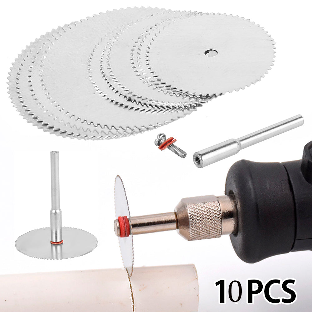 10pcs Mini Circular Saw Blade Electric Grinding Cutting Disc Rotary Tool For Dremel