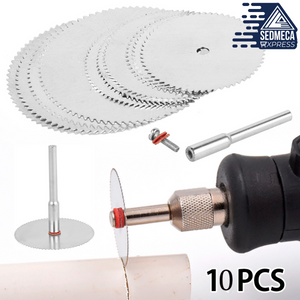 10pcs Mini Circular Saw Blade Electric Grinding Cutting Disc Rotary Tool For Dremel