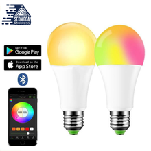 Load image into Gallery viewer, 110V 220V Bluetooth E27 RGBW LED Bulb Lights 5W 10W 15W RGB Changeable Colorful RGBWW LED Lamp With Remote+Memory Mode. Sedmeca Express. Instrumentation and Electrical Materials.
