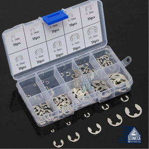120/200 PCS 304 Stainless Steel Stainless Steel E Clip Washer Assortment Kit Circlip Retaining Ring For Shaft Fastener M1.5~M10. Sedmeca Express. Metals.