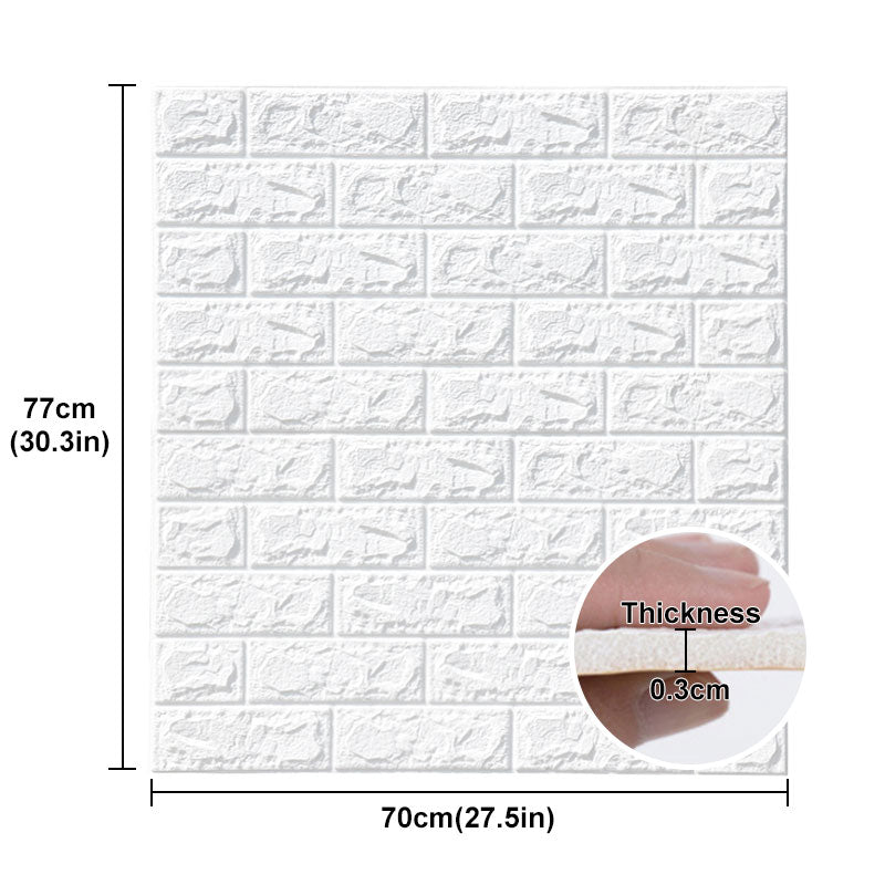 12pcs Waterproof 3D Brick Wall Panels with Self Adhesive Foam Wallpaper